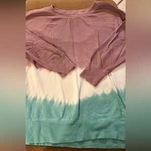 SO Women's Ombre Sweater - Mauve, White, Teal
